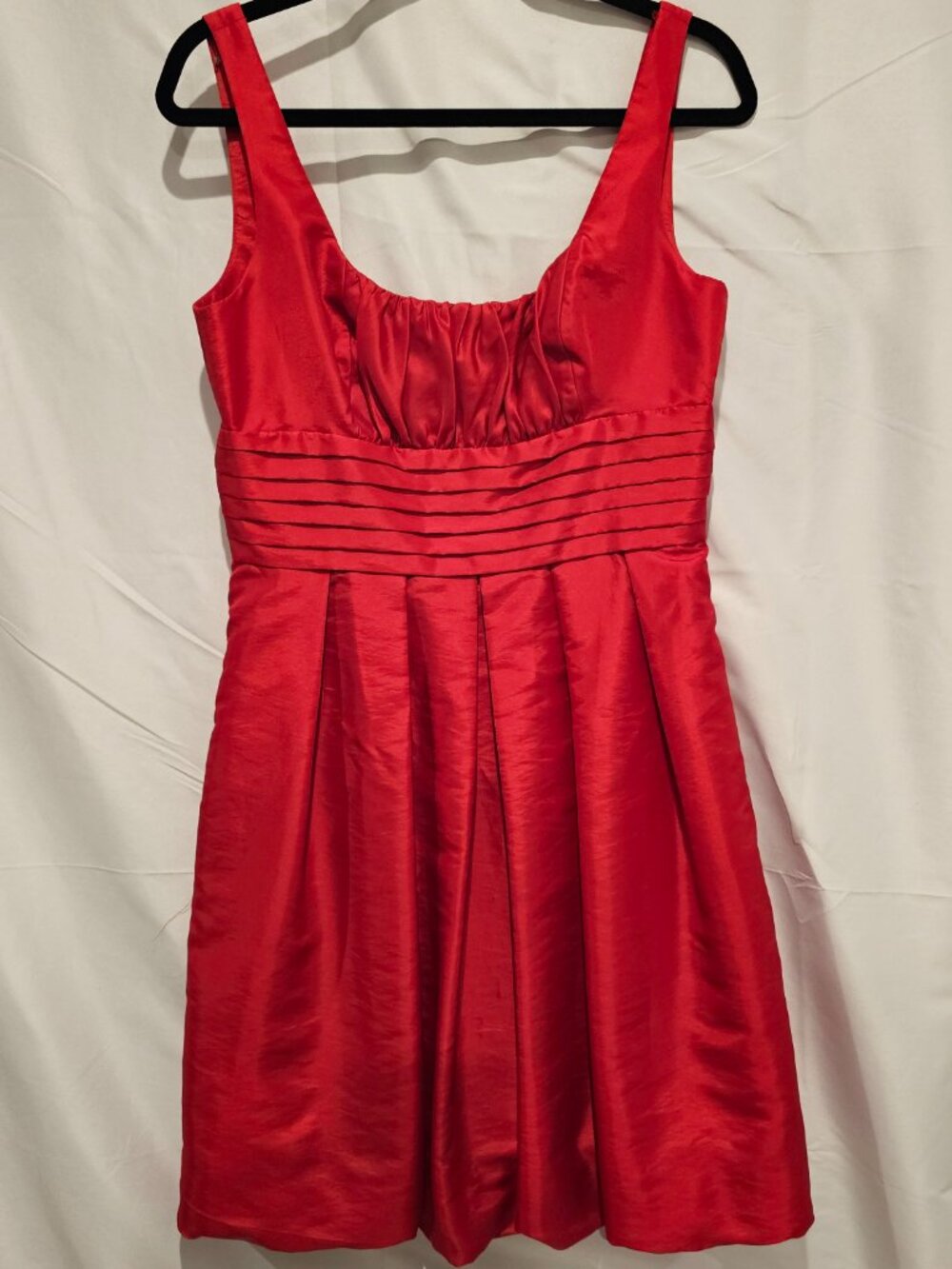 Donna Morgan Fit Flare Dress Red Cocktail Party Knee Length Sleeveless 10
